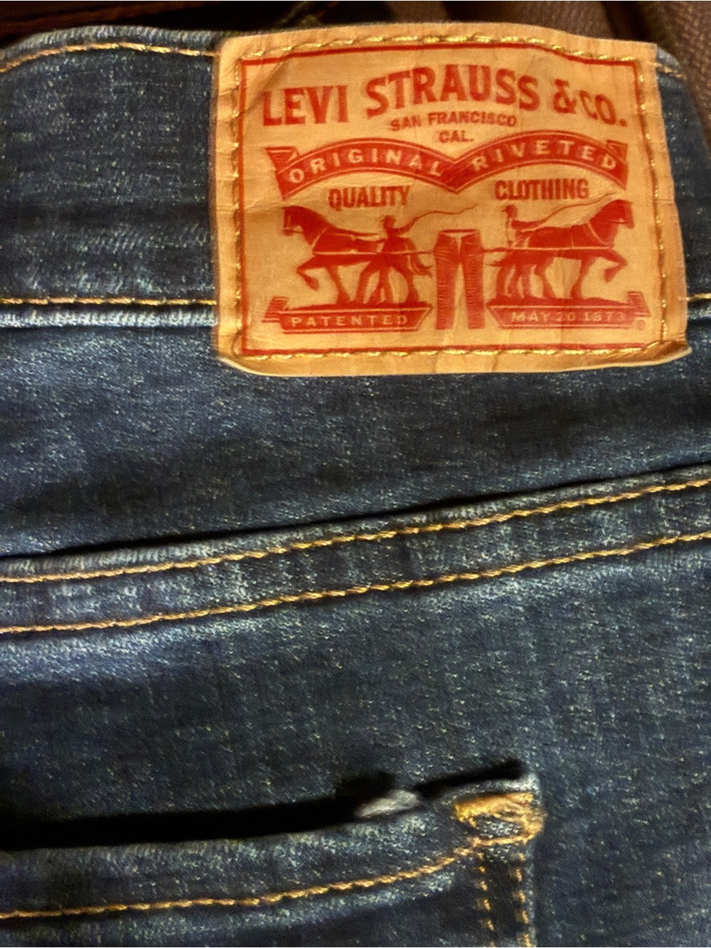 Plus Size Levi’s Classic Straight Jeans 20W – Dark Wash Water<Less